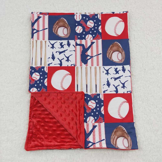 USA Shop Baby Boys Kids Baseball Red Blanket