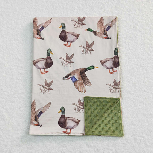 USA Shop Baby Kids Ducks Green Minky Blanket