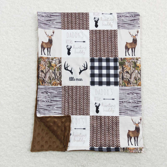 USA Shop Baby Boys Kids Deer Camo Daddy's Minky Blanket