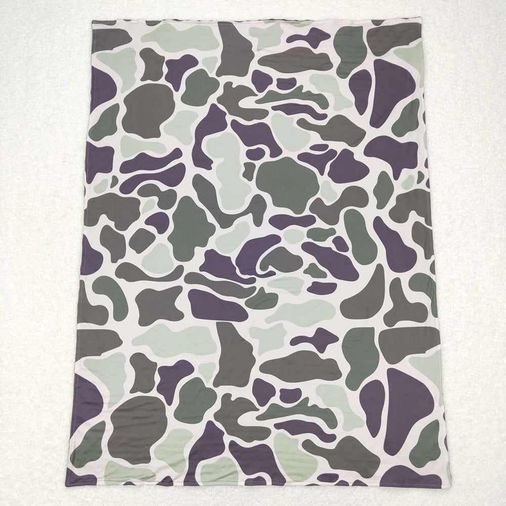USA Shop Baby Kids Green Camo Minky Blanket