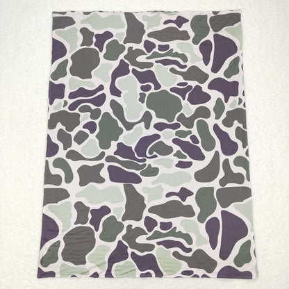 USA Shop Baby Kids Green Camo Minky Blanket