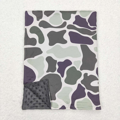USA Shop Baby Kids Green Camo Minky Blanket