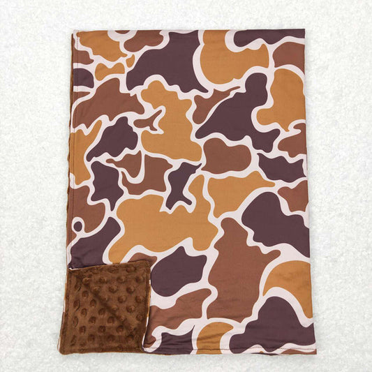 USA Shop Baby Kids Brown Camo Minky Blanket