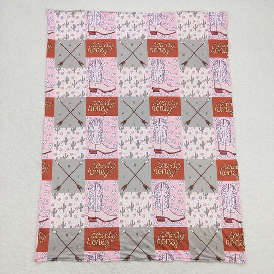 USA Shop Baby Girls Western Boots Cactus Blanket