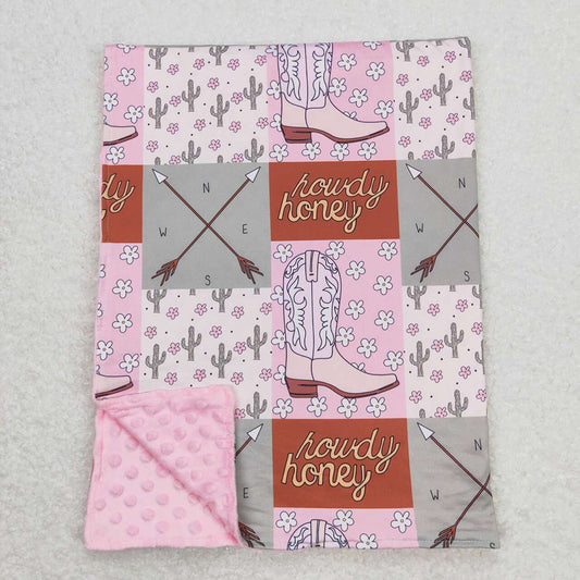 USA Shop Baby Girls Western Boots Cactus Blanket