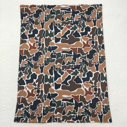 USA Shop Baby Kids Brown Green Camo Minky Blanket