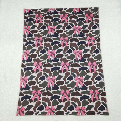 USA Shop Baby Girls Kids Bows Camo Minky Blanket