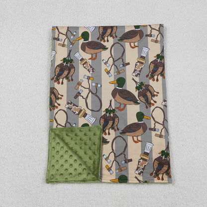 USA Shop Baby Kids Ducks Stripes Hunting Minky Blanket
