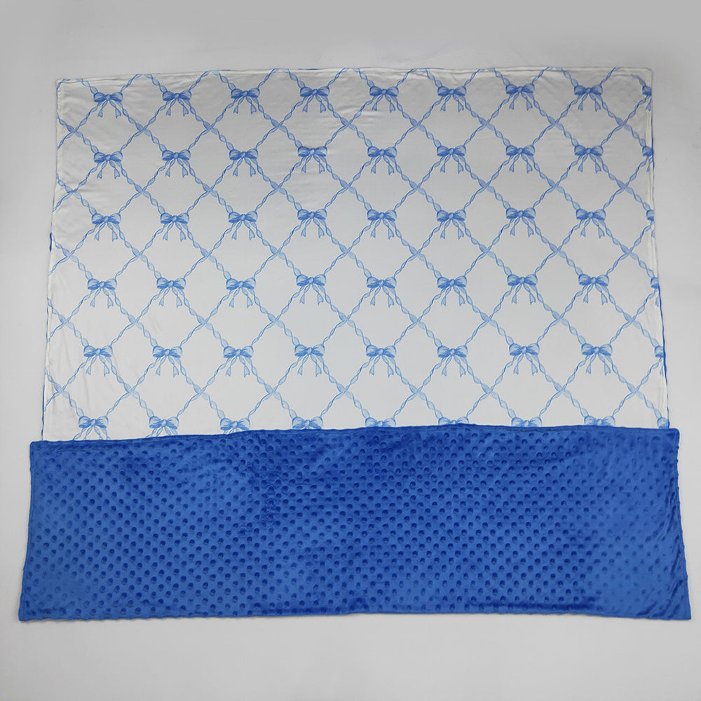 USA Shop Baby Girls Kids Blue Bows Blanket