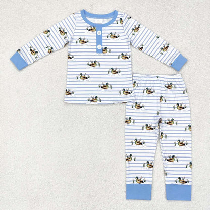 Sibling Baby Boys Long Sleeves Deer Ducks Fishing Shirts Pants Hunting Pajamas Sets