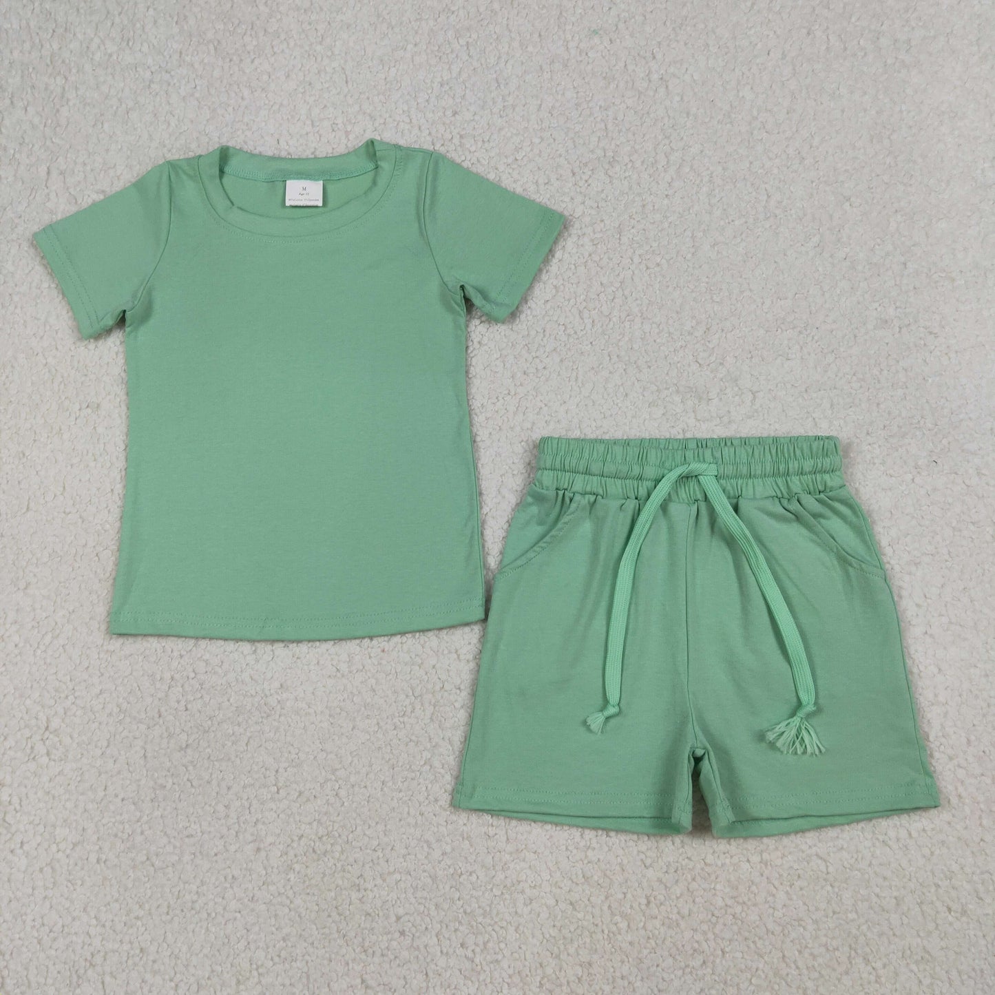 RTS Sibling Baby Boys Kids Short Sleeves Shirts Pockets Shorts Summer Cotton Sets Clothes
