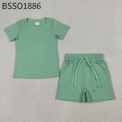 RTS Sibling Baby Boys Kids Short Sleeves Shirts Pockets Shorts Summer Cotton Sets Clothes
