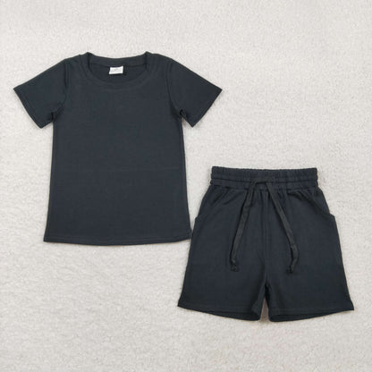 RTS Sibling Baby Boys Kids Short Sleeves Shirts Pockets Shorts Summer Cotton Sets Clothes