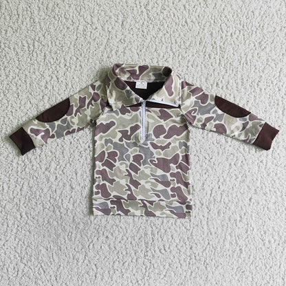 USA Shop Baby Boys Kids Long Sleeve Camo Pullover Shirt