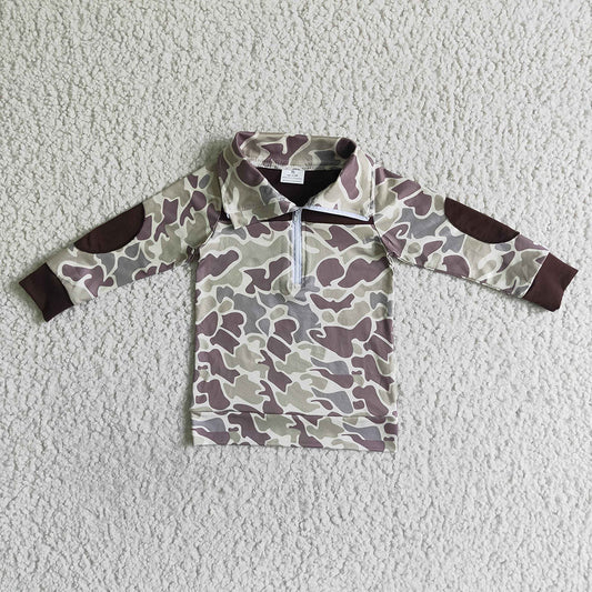 USA Shop Baby Boys Kids Long Sleeve Camo Pullover Shirt