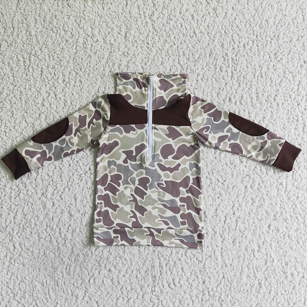 USA Shop Baby Boys Kids Long Sleeve Camo Pullover Shirt