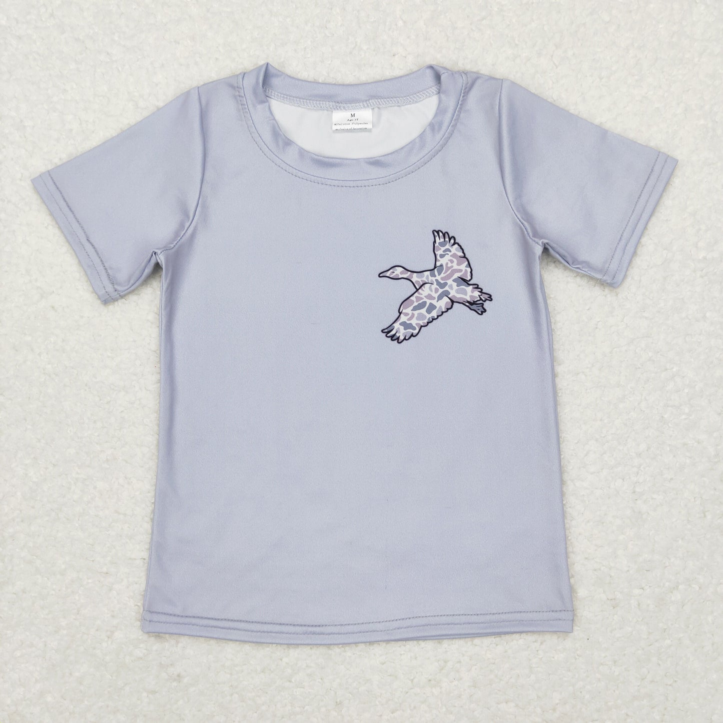 USA Shop Baby Boys Kids Short Sleeves Duck Camo Grey Tee Shirt Clothes