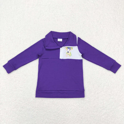 Sibling Baby Boys Kids Mardi Gras Buttons Zipper Pullovers Shirts Tops