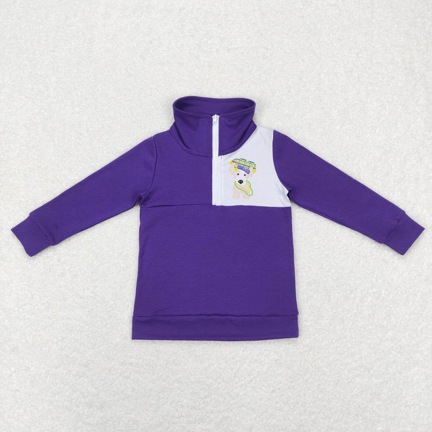Sibling Baby Boys Kids Mardi Gras Buttons Zipper Pullovers Shirts Tops