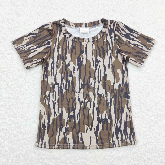 USA Shop Baby Boys Kids Short Sleeves Olive Camo Hunting Shirt Tops