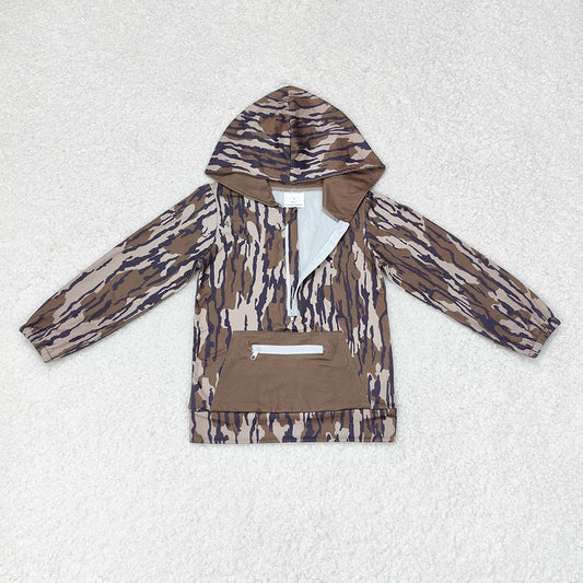 USA Shop Baby Boys Kids Long Sleeves Camo Hoodie Zipper Pocket Pullover Shirt