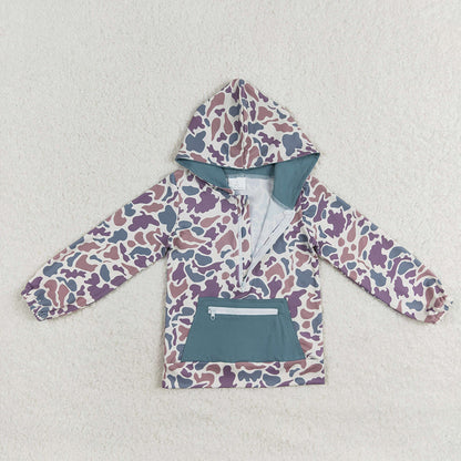 USA Shop Baby Boys Kids Long Sleeves Camo Hoodie Zipper Pocket Pullover Shirt Clothes