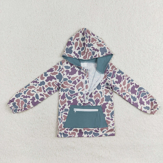 USA Shop Baby Boys Kids Long Sleeves Camo Hoodie Zipper Pocket Pullover Shirt Clothes