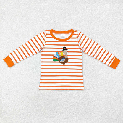 Baby Boy Girl Toddler Thanksgiving Embroidery turkey Sibling Shirt Clothes Set