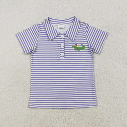Sibling Baby Boys Kids Short Sleeves Mardi Gras Buttons Shirts Tops