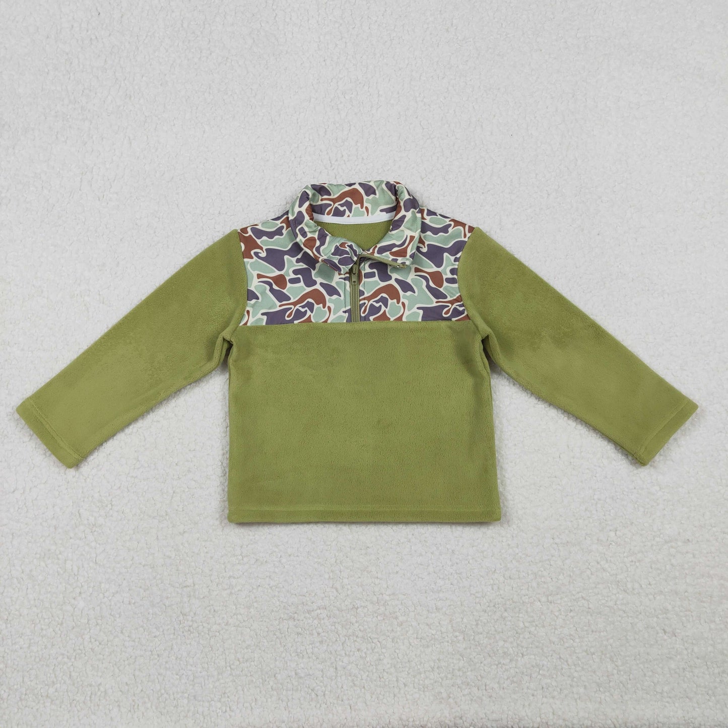 RTS Sibling Baby Boys Girls Long Sleeves Camo Hearts Bows Santa Print Zipper Fleece Pullovers Shirts Tops
