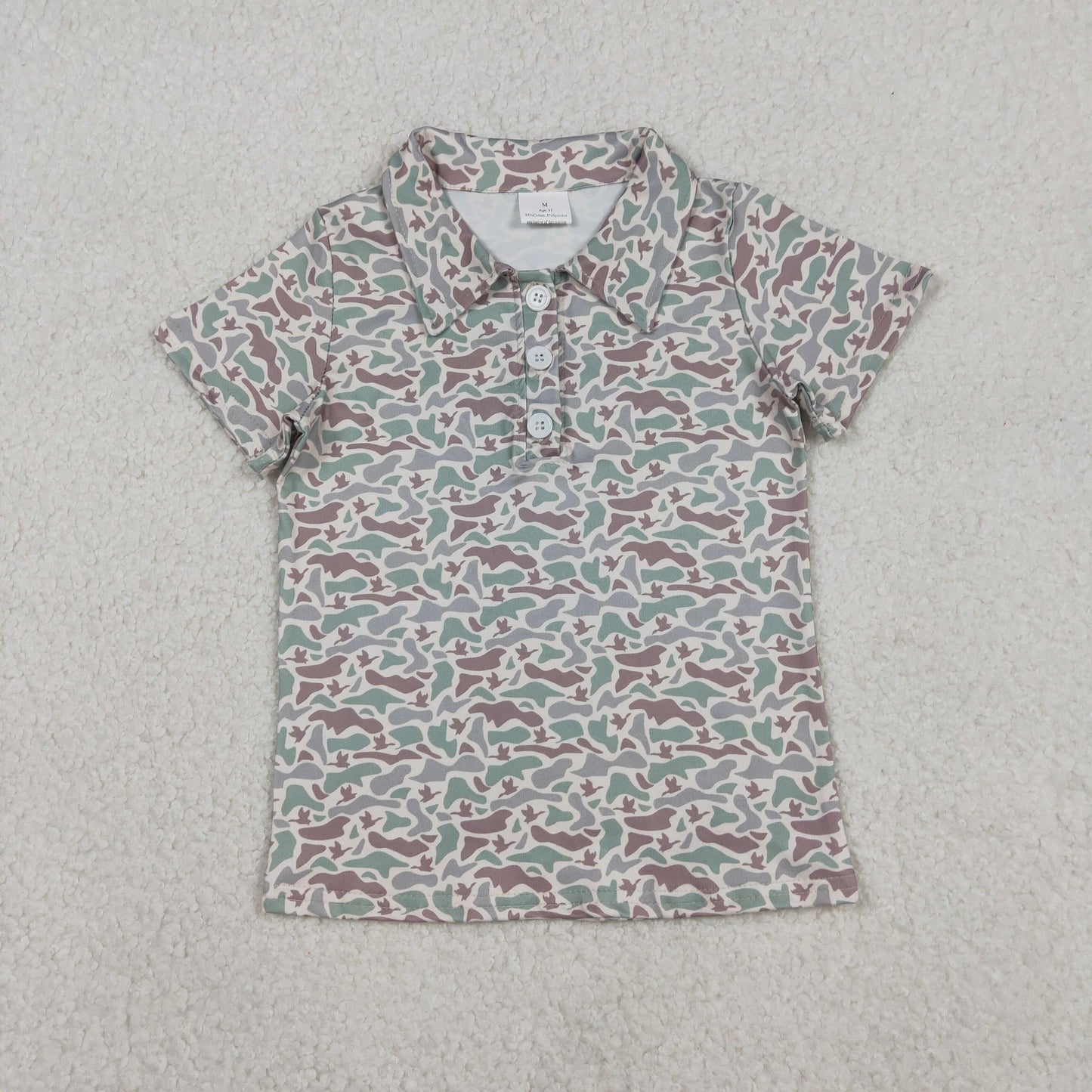 Sibling Baby Boys Short Sleeves Southern Camo Buttons Hunting Shirts Tops