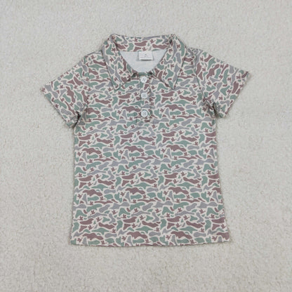 Sibling Baby Boys Short Sleeves Southern Camo Buttons Hunting Shirts Tops