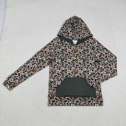Sibling Adult Men Southern Ducks Camo Long Sleeve Pockets Hoodies