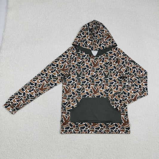 Sibling Adult Men Southern Ducks Camo Long Sleeve Pockets Hoodies