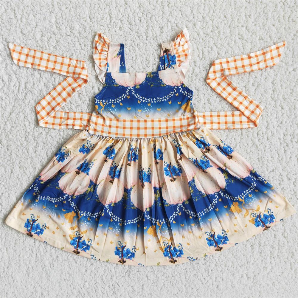 Promotio Baby Girls Kids Pumpkins Twirl Dress