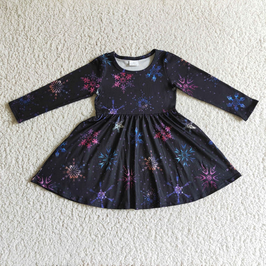 Promotion Baby Girl Long Sleeves Christmas Twirl Dress