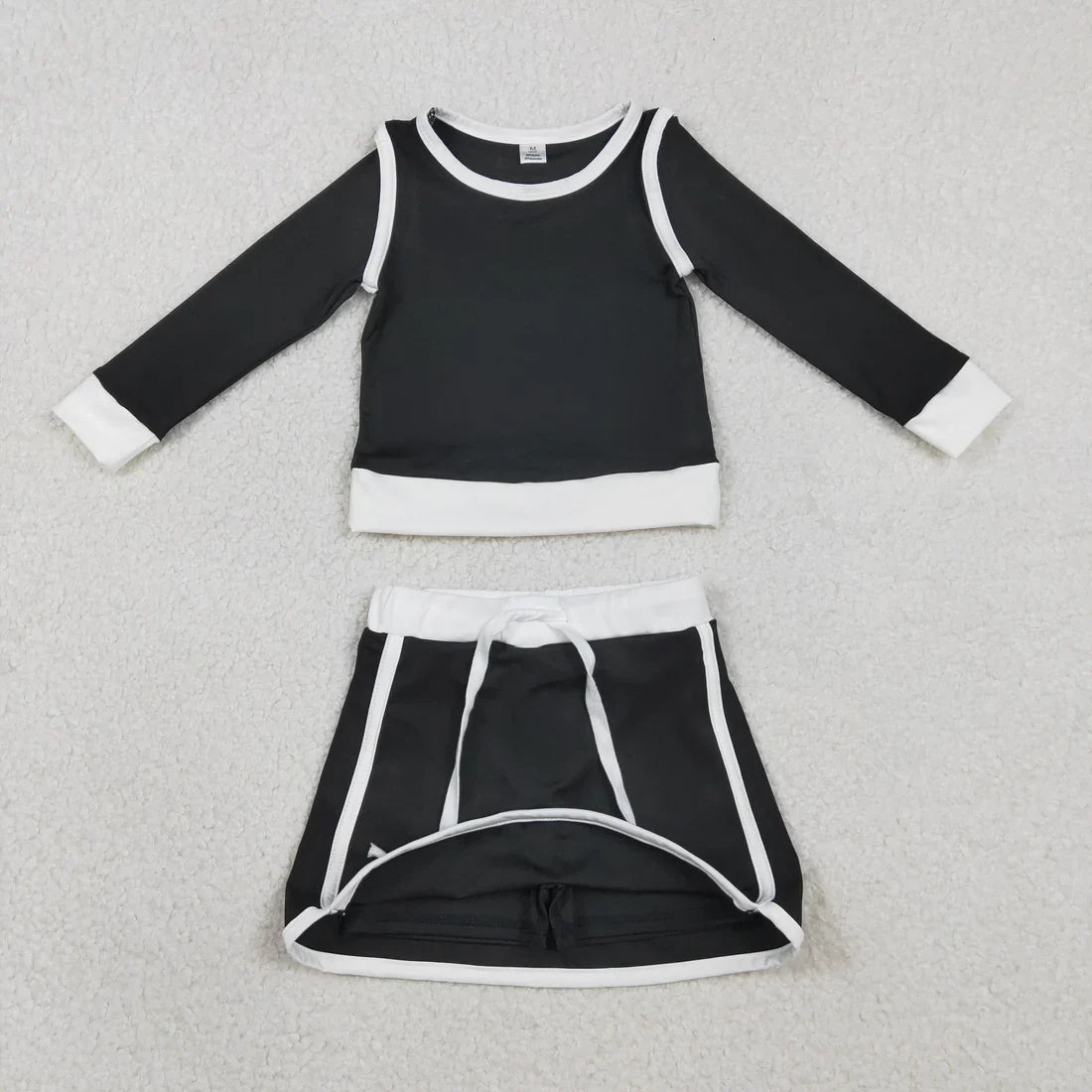 RTS Sibling Baby Girls Kids Long Sleeve Shirts Skirts Shorts Yoga Clothes Sets