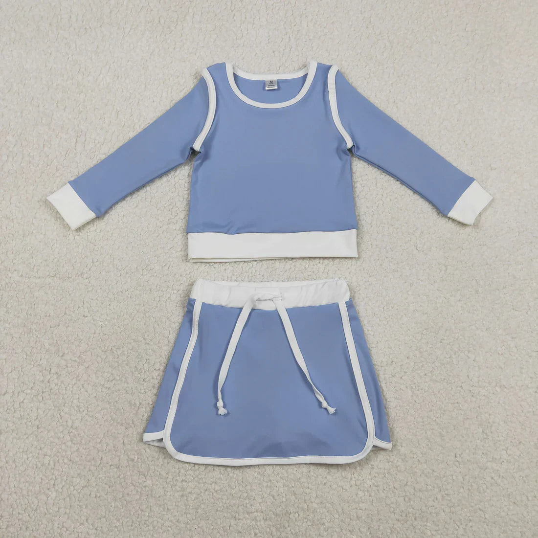 RTS Sibling Baby Girls Kids Long Sleeve Shirts Skirts Shorts Yoga Clothes Sets