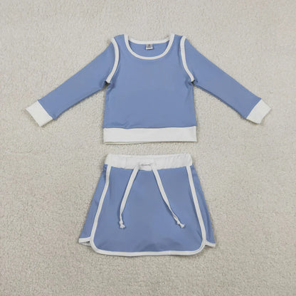 RTS Sibling Baby Girls Kids Long Sleeve Shirts Skirts Shorts Yoga Clothes Sets