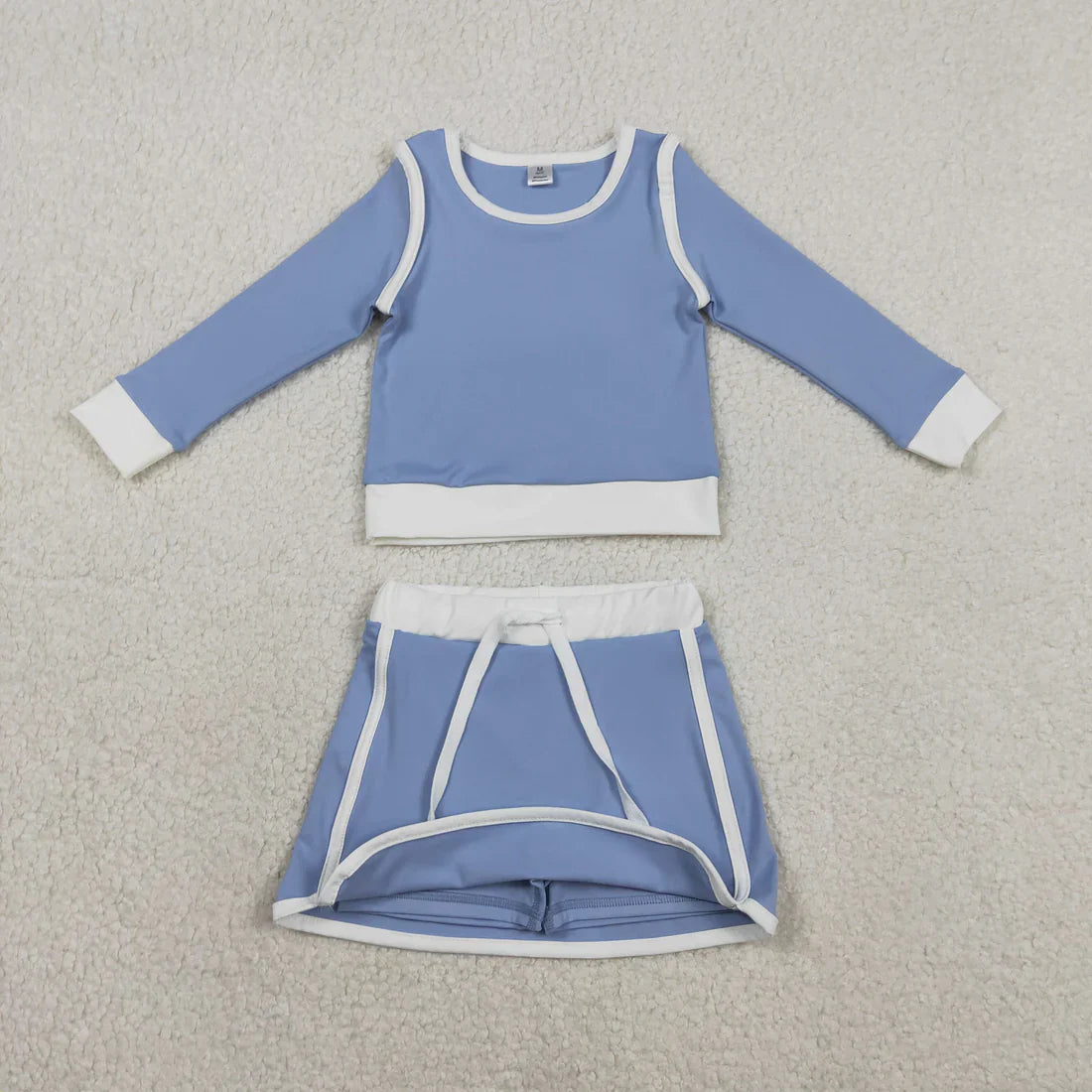RTS Sibling Baby Girls Kids Long Sleeve Shirts Skirts Shorts Yoga Clothes Sets