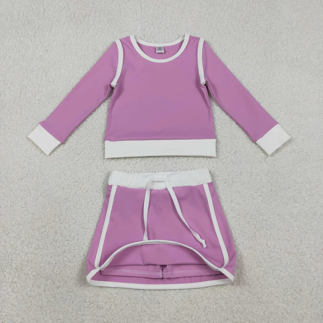 RTS Sibling Baby Girls Kids Long Sleeve Shirts Skirts Shorts Yoga Clothes Sets