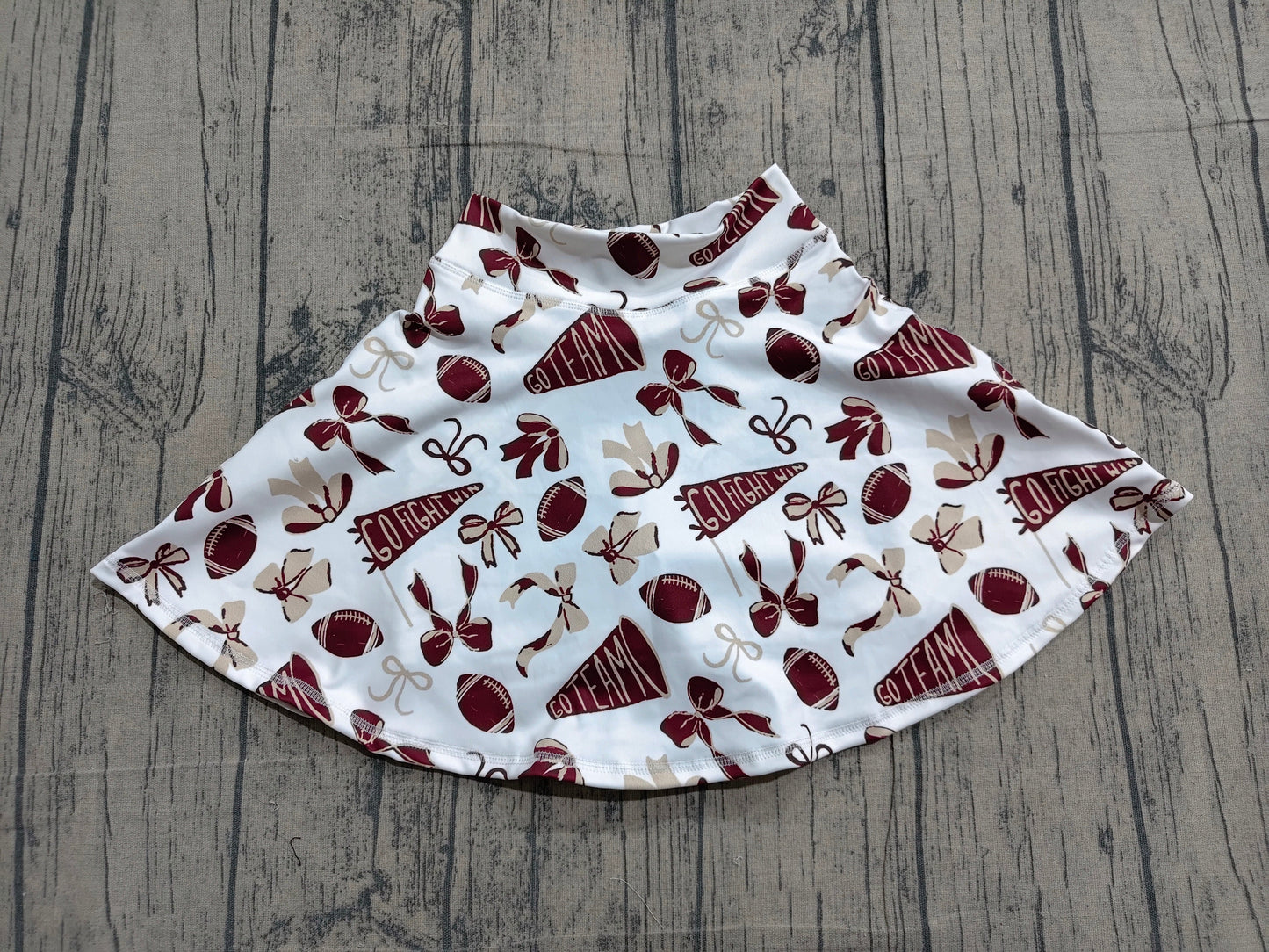 Preorder Baby Girls Kids Football Bows Cheer Skirt Shorts Bottoms Yoga Active Team Clothes