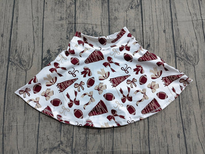 Preorder Baby Girls Kids Football Bows Cheer Skirt Shorts Bottoms Yoga Active Team Clothes