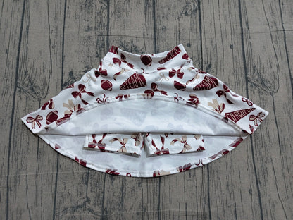 Preorder Baby Girls Kids Football Bows Cheer Skirt Shorts Bottoms Yoga Active Team Clothes