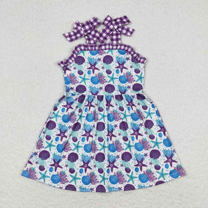 Sibling Baby Girls Kids Straps Knee Length Dresses Summer Clothes