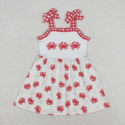 Sibling Baby Girls Kids Straps Knee Length Dresses Summer Clothes