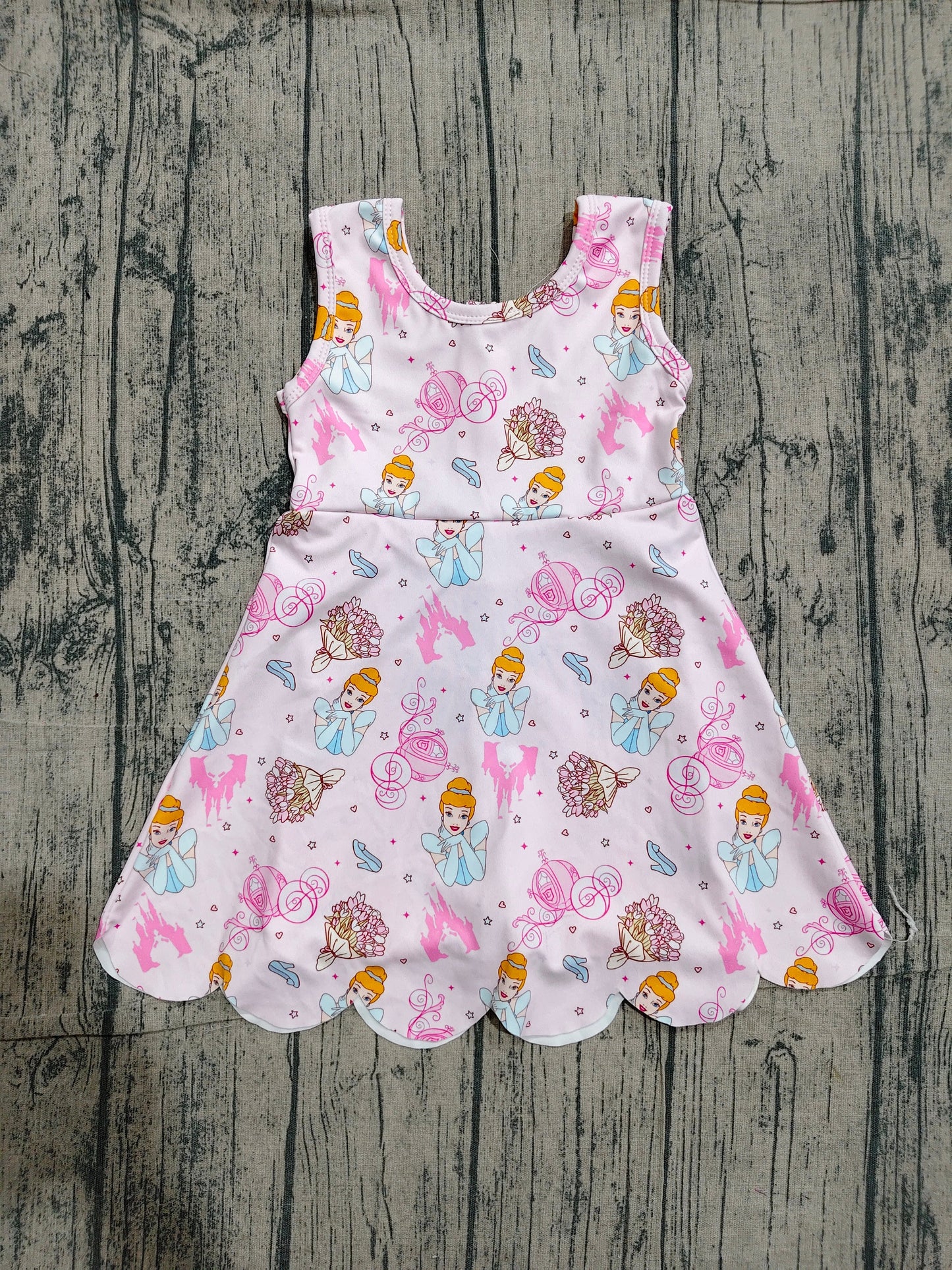 Preorder Baby Girl Sleeveless Princess Yoga Active Knee Length Dress