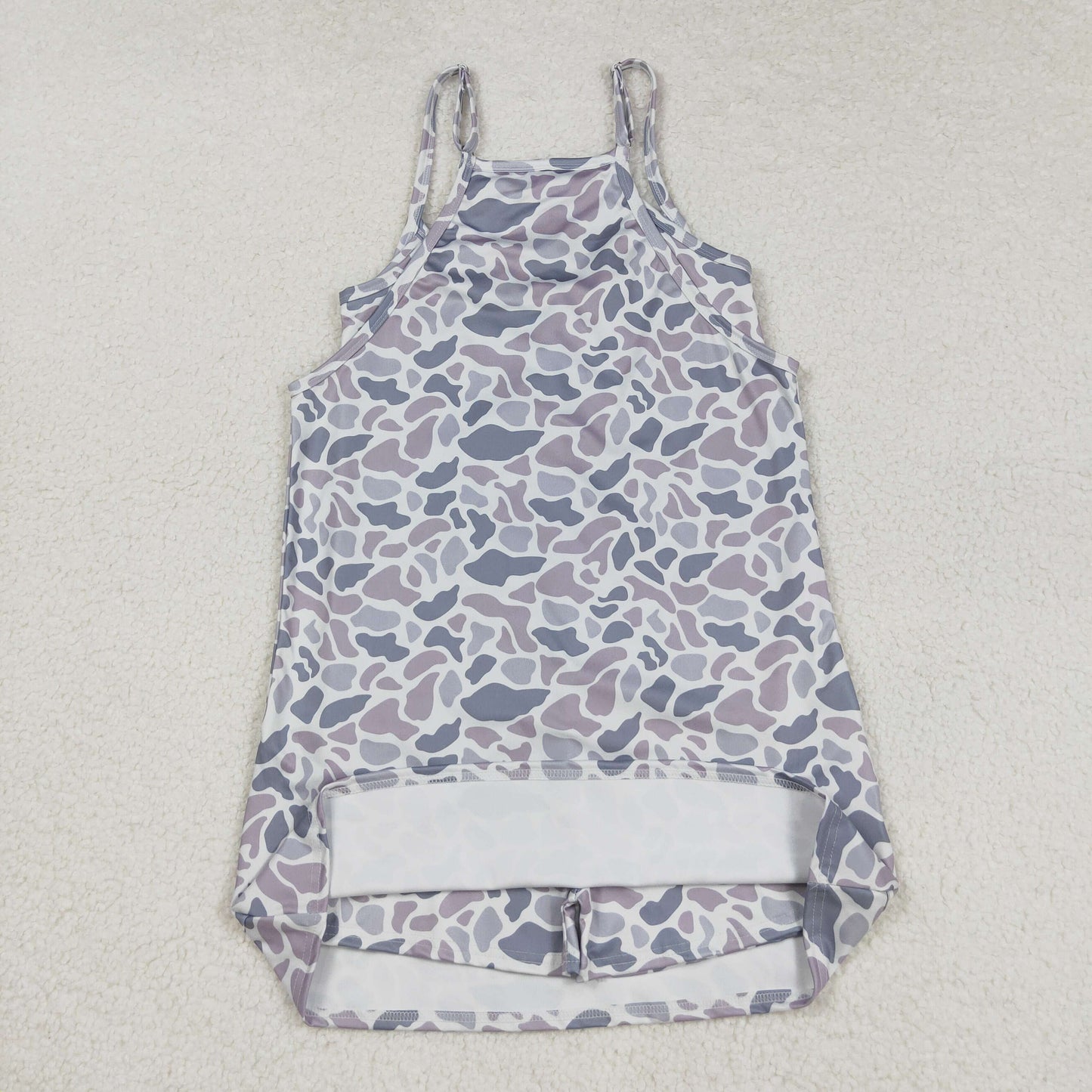 USA Shop Adult Women Strap Grey Camo Yoga Active Pockets Knee Length Dress
