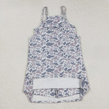 USA Shop Adult Women Strap Grey Camo Yoga Active Pockets Knee Length Dress
