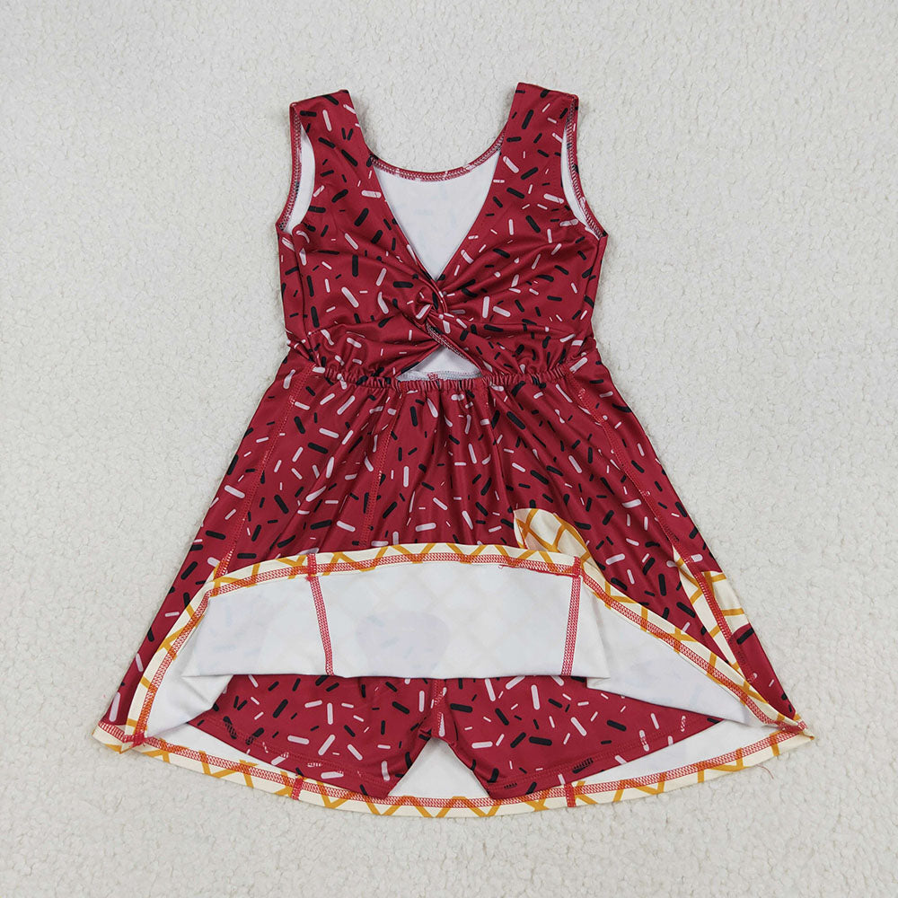 RTS Sibling Baby Girl Sleeveless Drips Summer Knee Length Yoga Active Dresses ( No.7-11 )